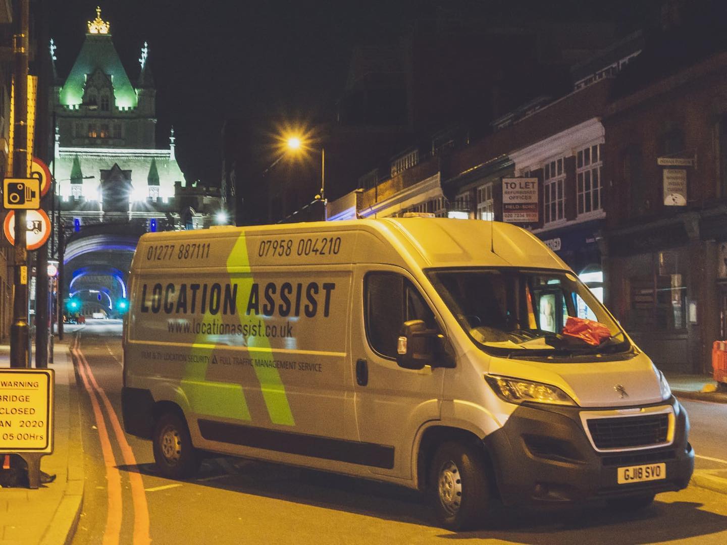 Location Assist van at Tower Bridge